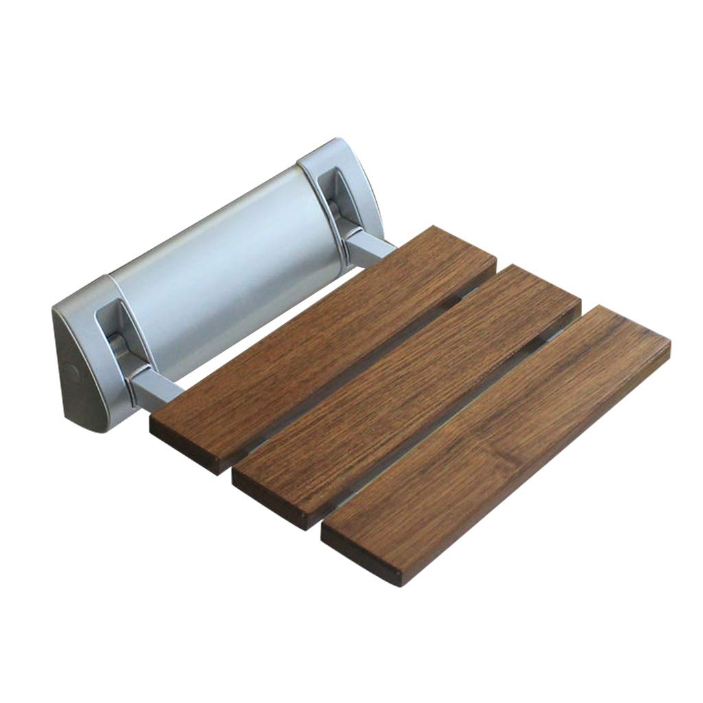 Plegar Silla de Ducha Madera Montaje en Pared Banco de Asiento de Ducha Taburete de Seguridad para bañera para Personas Mayores, discapacitadas, Mujeres Embarazadas, Tamaños 315 mm (L) * 325 mm (W)
