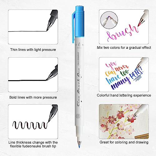 GC-QUILL-Sign-Brush-Pens-16-Colors-Sign-Pens-Calligraphy-Set-with-Fude-Sign-Brush-Tips-for-Hand-Lettering-Calligraphy-Drawing-Writing-Journaling-GC-SB16