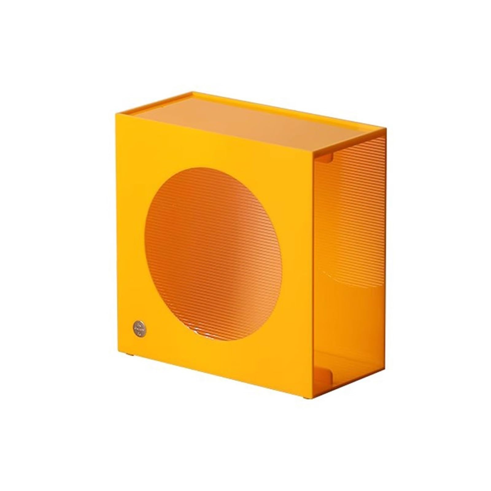 ZZlei2yu-12 record storage Vinyl Record Storage Rack Acrylic CD Albums Storage Box for Tabletop Living Room Bedroom Desktop Organizer(Yellow)