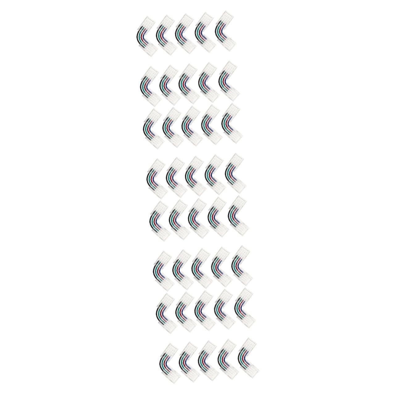 Alipis 4 Sets Vielseitige -streifen-lichter-anschlüsse 10 Mm Kein Löten Passend Für 5050 Smd Rgb-streifen 10 Stück * 4