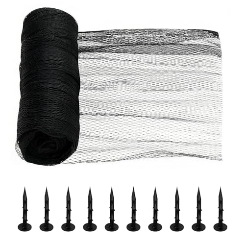 4mx10m Teichnetz feinmaschig 15mmx15mm, Robustes Vogelnetz für Gartenteich, Obstbäume und Vogelschutz, UV-beständig &...