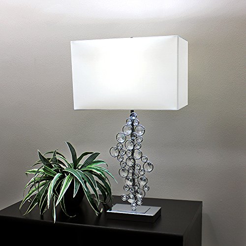 Elegant Designs Lt1027-Chr Prismatic Crystal Sequin And Chrome Table Lamp #TOP1