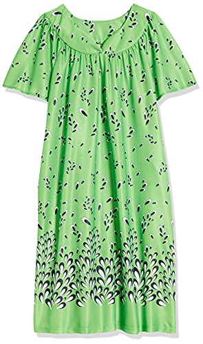 Image of AmeriMark Casual Women's Patio Muumuu House Dress Loose Comfortable Short Sleeve Sun Dress Lounger Gown Sleepwear for Ladies
