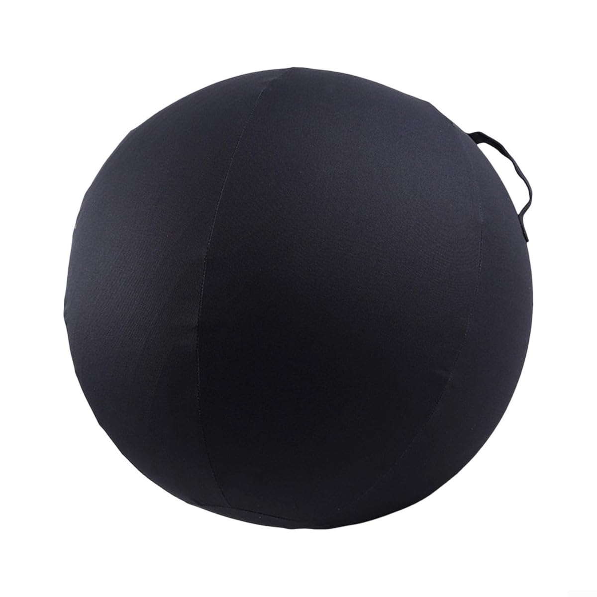Housse de protection pour ballon de yoga de 65 cm, en tissu de coton respirant avec poignée de transport pour vos séances de fitness (gris foncé)
