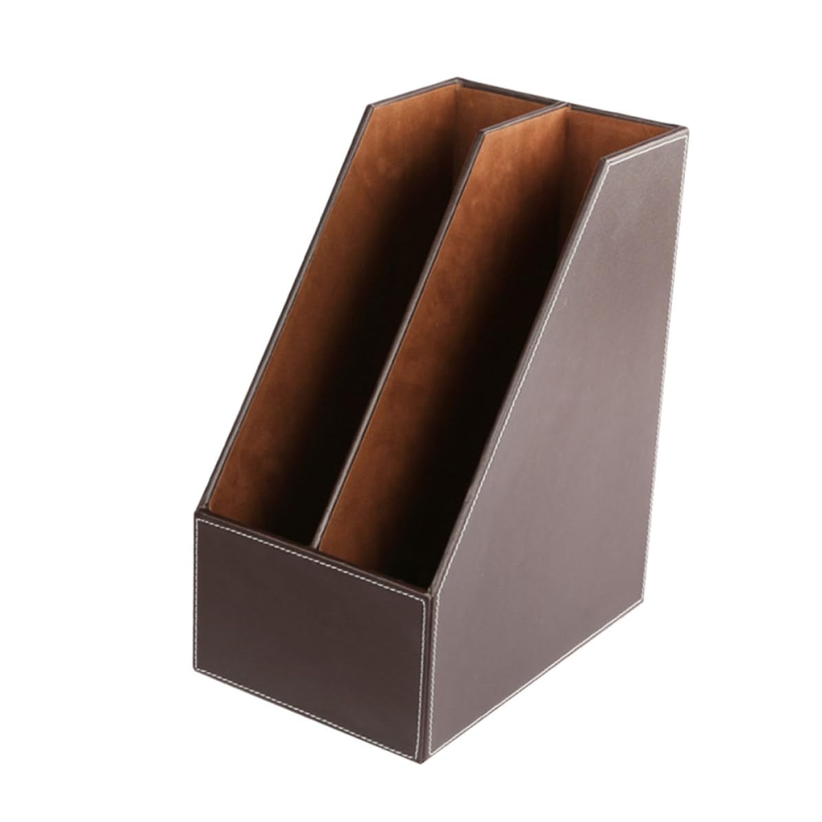 Lurrose Organizer per Trucchi da Scrivania in Cuoio Design a Doppio Strato Appendibile per Ufficio e Camera da Letto