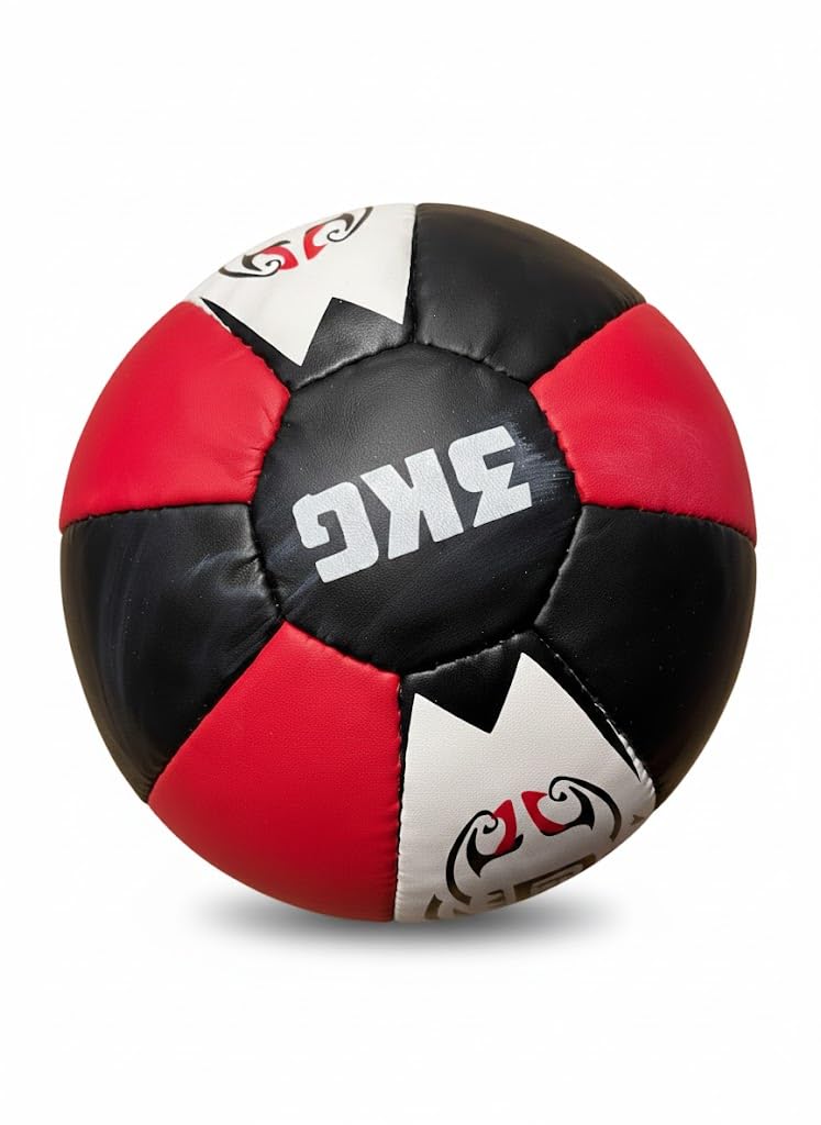 ONEX Medicine Ball Weighted Fitness Ball for Core, Strength & Functional Training Non – Slip Grip Weighted Ball for Home Gym, Boxing & Sports Conditioning (3kg-Medicine-Ball)