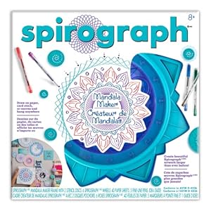 MANDALA MAKING–Create beautiful Spirograph Mandalas with easy-to-use wheels and stencil designs! LARGER THAN LIFE–Make the biggest Spirograph art yet! FUN, STEAM ACTIVITY – Spirograph uses a perfect combination of art and mathematics to create beauti...