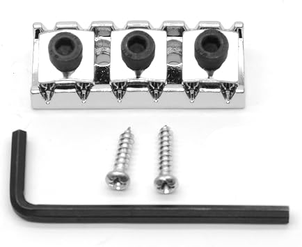 42mm Guitar Metal Locking Nut String Lock for Floyd Rose Style Electric Guitar Tremolo Double Lock System Chrome
