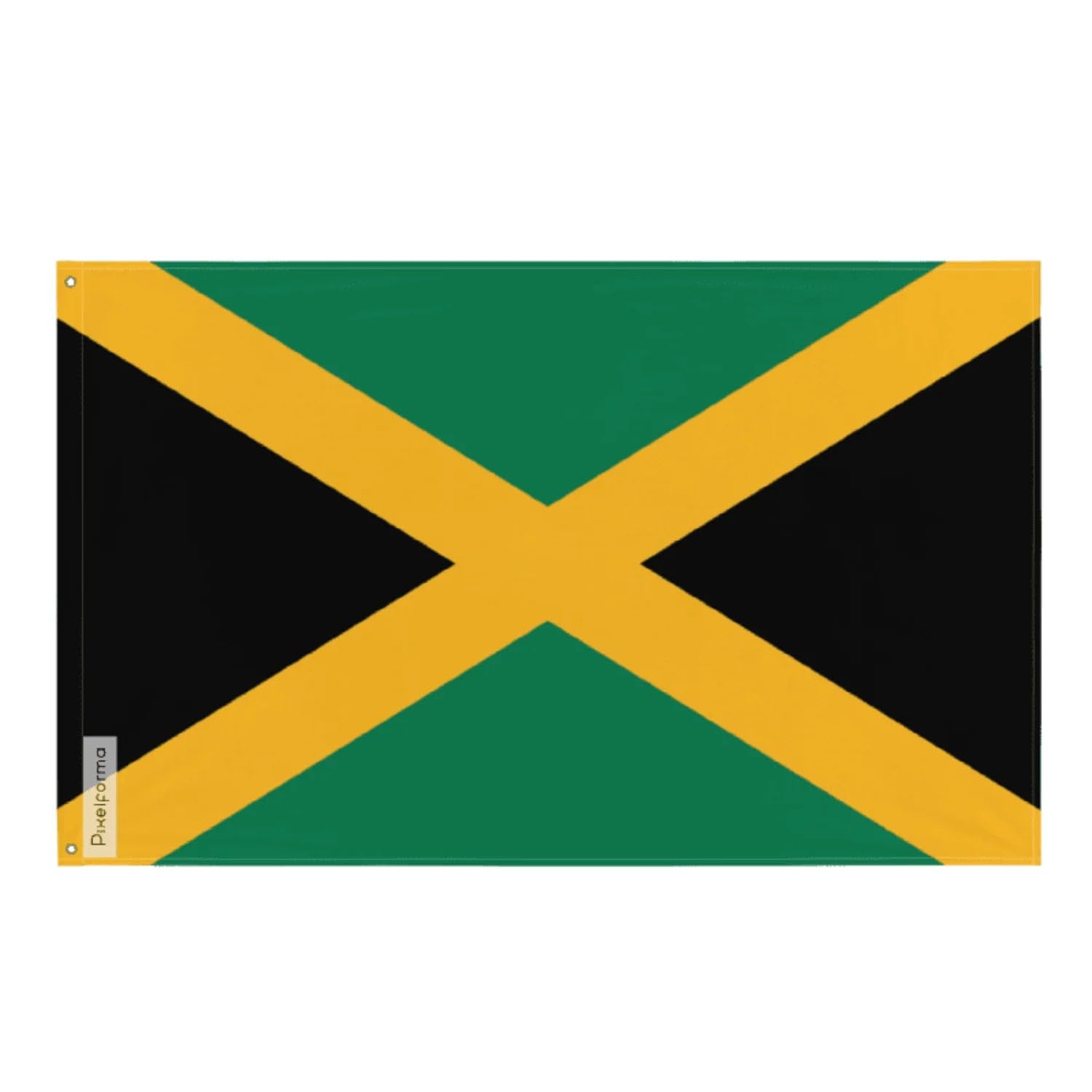 Drapeau de Jamaïque haut de gamme en polyester durable avec oeillets Pixelforma