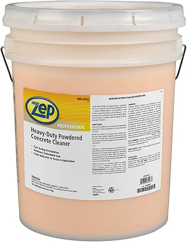 Zep Limpiador profesional de hormigón en polvo resistente 1041750 125 libras (1 tambor) biodegradable, se disuelve rápidamente y elimina suelos