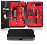 Manicura Set-Salandens 18 en 1 Manicura y Pedicura Profesional de Pedicura Profesional de Acero Inoxidable, Tijeras para...