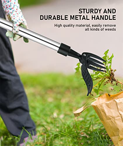 Tefola Weed Puller Tool, Manual Weeders Root Starter Garden Weed Eater Stand Up Weed Remover Tool With Long Handle Easily Remove Weeds Without Bending, Pulling, Or Kneeling #TOP1