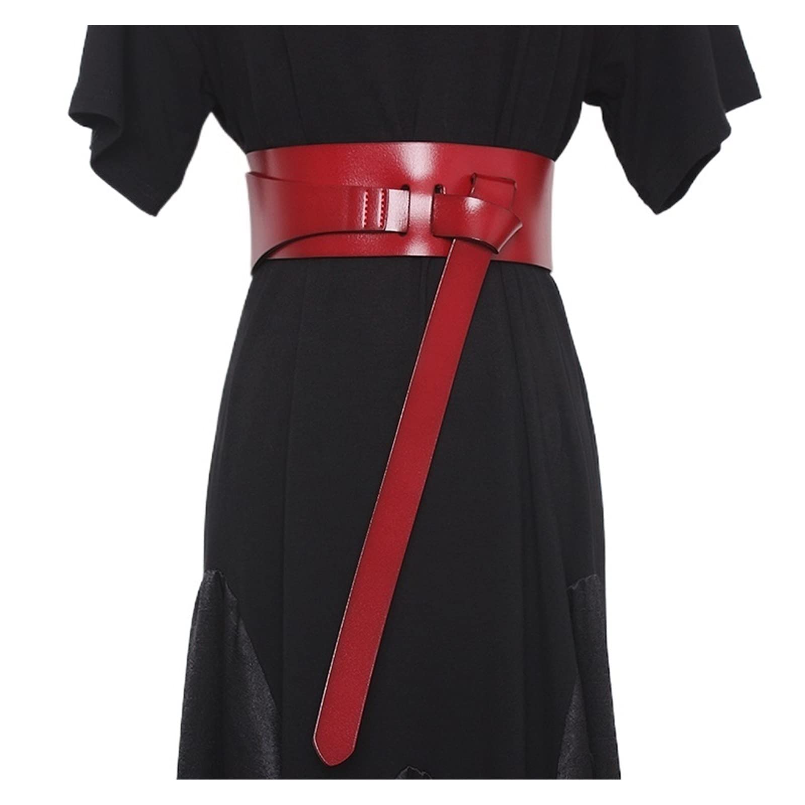 Mabor Satin-Gürtel Rot – Breiter Taillengürtel Für Damen, 244 Cm Lang, Für Hochzeit & Festliche Anlässe