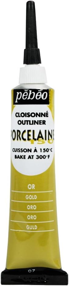 Porcelaine 150, China Paint Outliner, 20 ml Tube - Gold, 0.6 Fl Oz (Pack of 1) (036-007)