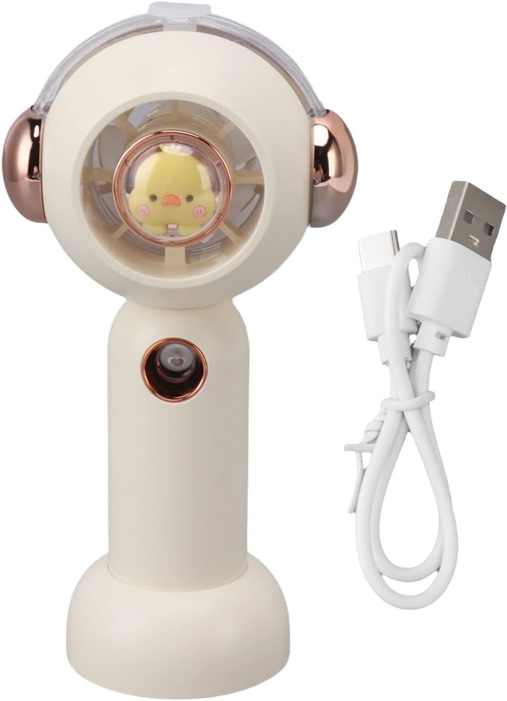 ZUMAHA Ventilatore Portatile Mini Ventilatore a 3 impostazioni di velocità, Ventola di Raffreddamento nebulizzata, Ventola Personale Ricaricabile Tramite USB, Ventola Portatile Portatile Multiuso