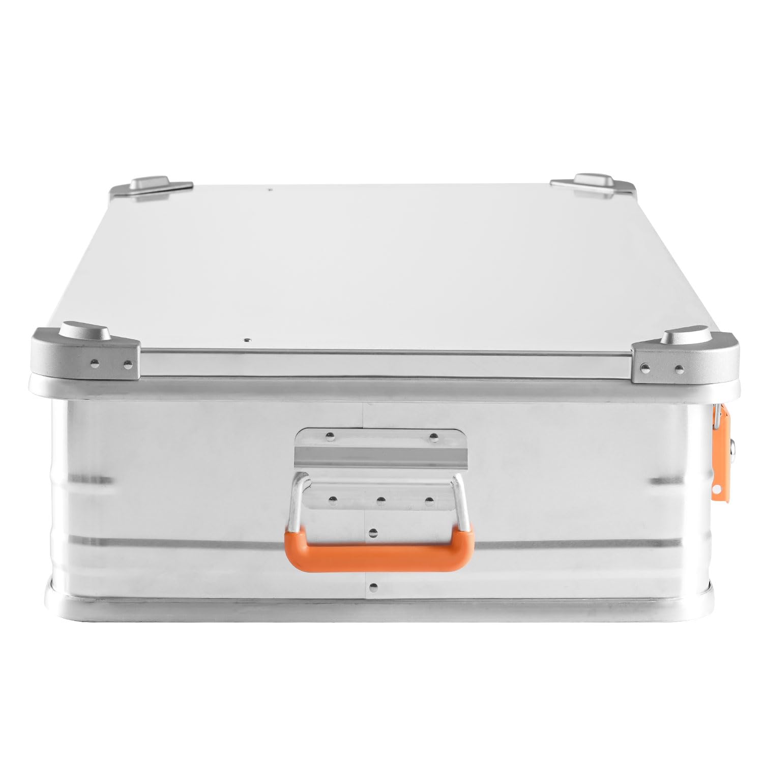 Alubox Alukiste abschließbar E141-17 - Premium Aluminium Lagerbox 67 Liter - Deckel mit Aluminium Druckguss Stapelecken und Gummidichtung - inklusive Schlösser - Bodenmaß E141 - Innenhöhe 17 cm