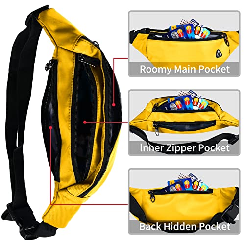 Image of Fanny Packs for Men and Women, Water-Repellent Sports Waist Pack Bag for Travel Hiking Running Hands-free