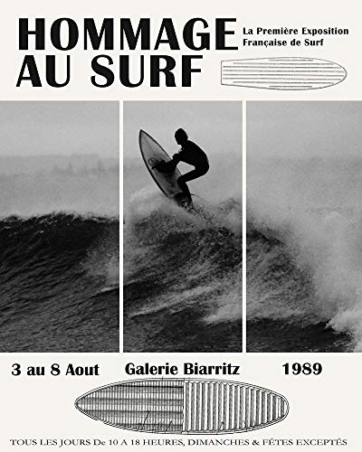 Impression de planche de surf minimaliste poster surf vintage A3