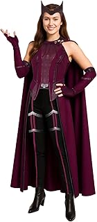 Women’s Cosplay Costume Red Cloak Top Pants Full Set Adults Halloween Party Fancy Dress Up Outfits
