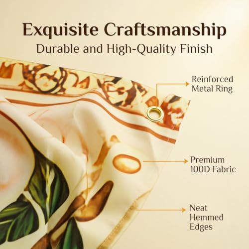 Image of HASTHIP Floral Backdrop Cloth Polyester Background with Traditional Print Colorful Arch Pattern Home Wall Hanging for Pooja Haldi Ceremony Festival Home Decoration