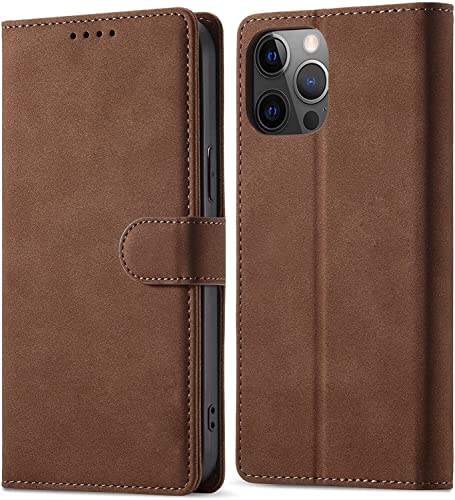 Étui antichoc pour iPhone 13 Pro avec rabat et fente de carte