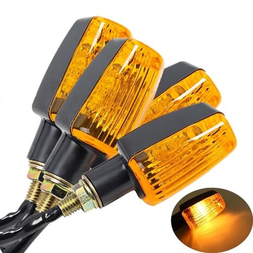 Clignotant moto LED 4pcs feux clignotants universels 12V ambre