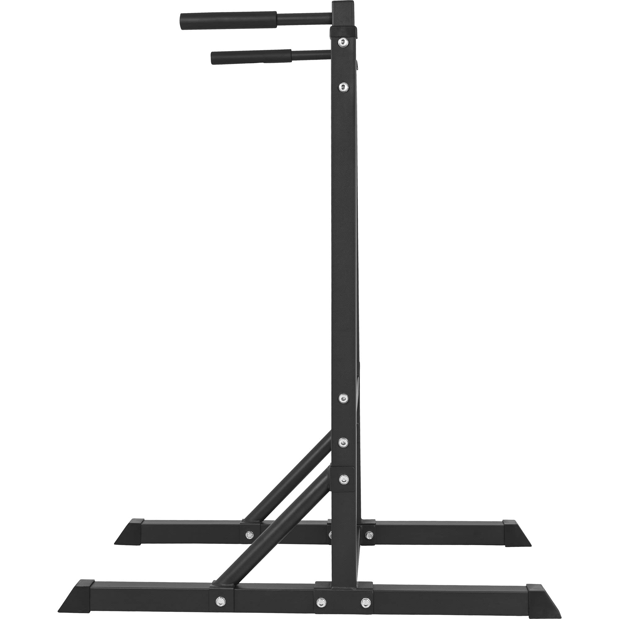 Gorilla Sports Station Dip - Poignées rembourrées, Max 150 kg, en acier, noir ou blanc - Station d'entraînement, Dip Station, Parallèle, pour Abdominaux, Triceps, Tractions, Fitness, Gymnase