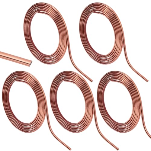 CRASPIRE 49.2Ft 5 Rolls Flexible Molding Trim Rose Gold Brown Wall Trim Peel and Stick Self Adhesive Skirting Board Wallpaper Border PVC Backsplash Tile Edge for DIY Ceiling Furniture Door Wardrobe