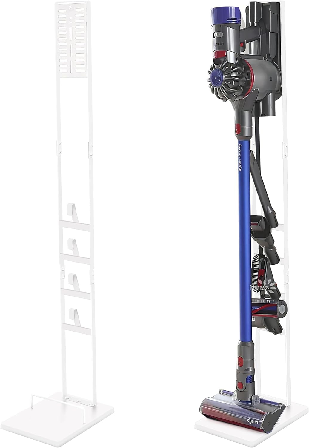 Vacuum Stand for Dyson V15 V11 V10 V8 V7 V6,Stable Metal Storage Bracket Stand Holder for Dyson Handheld DC30 DC31 DC34 DC35 DC58 DC59 DC62 Cordless Vacuum Cleaners & Accessories (White)