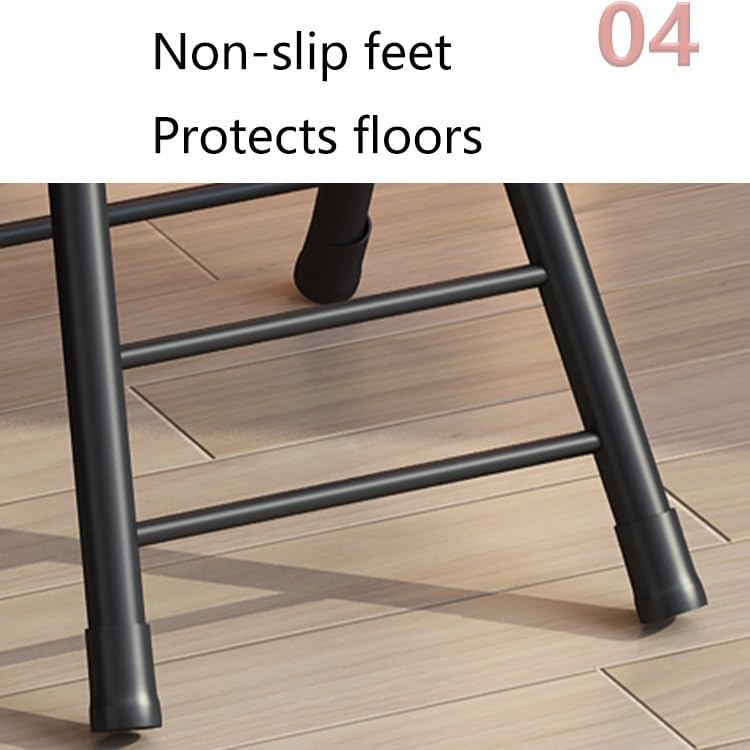 Folding Stool 18inch Portable Camp Chair - Lightweight Foldable Design with Non-Slip Base, Ideal for Outdoor, Bar, and Indoor Use