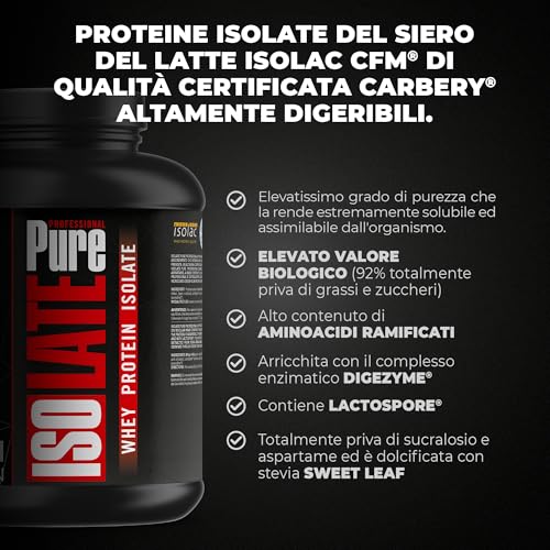 Tsunami Nutrition Isolate Pure Professional, Proteine Isolate Del Siero Del Latte, 17 Gusti, 2 Kg, Senza Glutine, Senza Lattosio, Con Digezyme E Lactospore (2Kg, White Chocolate & Forest Fruit) - 2