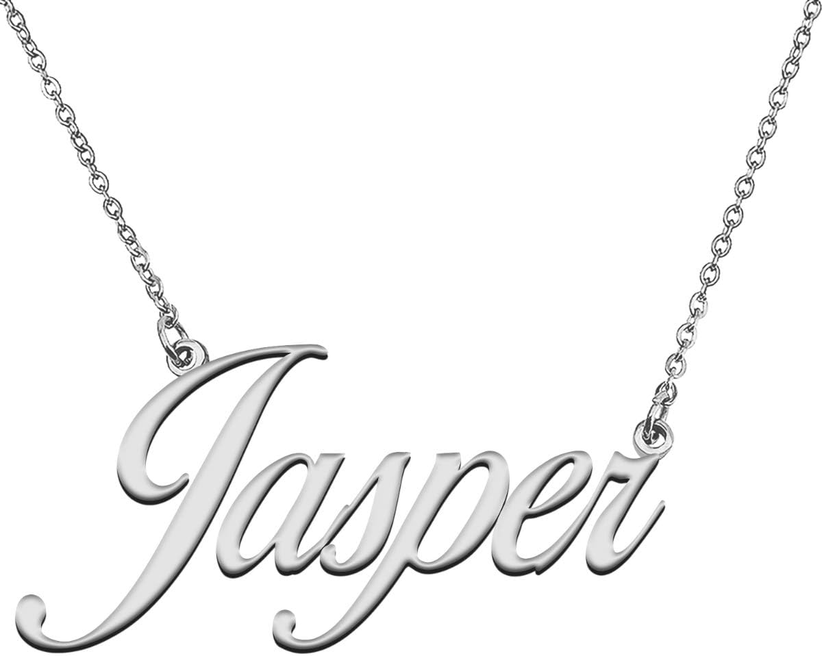 HUAN XUN Personalized Name Necklace Custom Letter Necklace for Womens