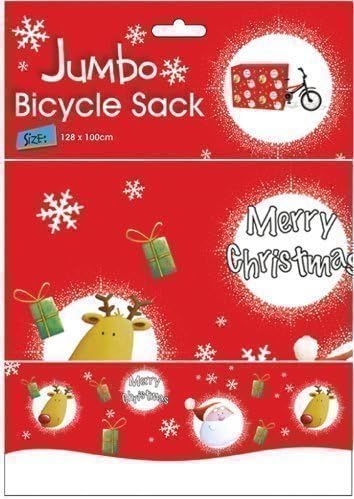 The Home Fusion Company Jumbo Christmas Xmas Bicycle Bike Large Present Sack Wrap Bag 128cm x 100cm