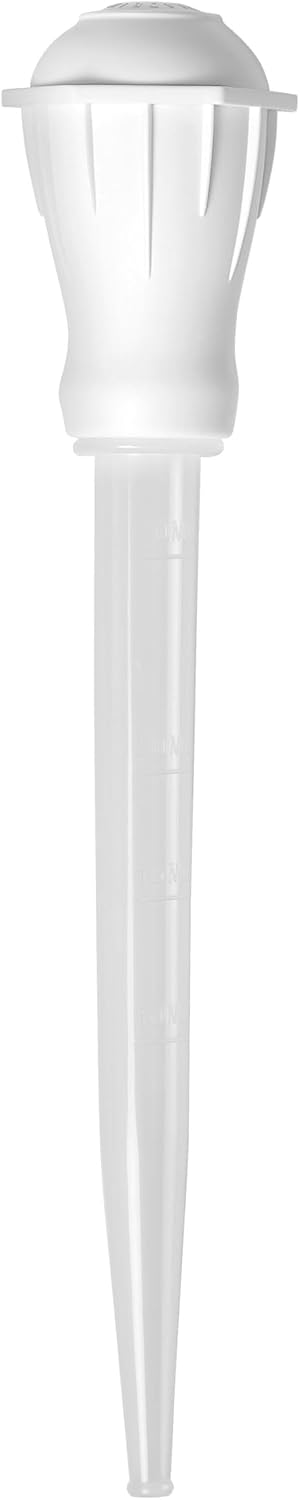 Chef Aid Traditional Baster, Essential Kitchen Gadget for Basting While Roasting to Keep You Roasted Meats Suculent, Dishwasher Safe and Made with BPA Free Plastic with Measurements White