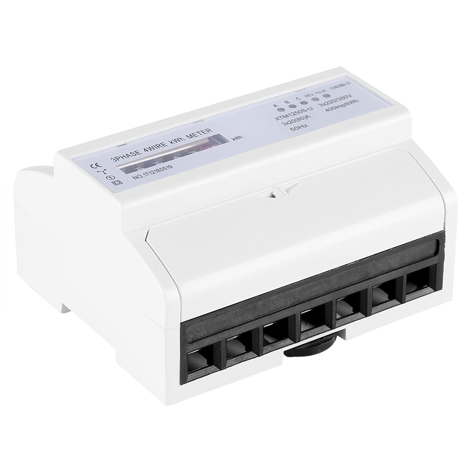 Licznik Energii Elektrycznej 3-fazowy 4-przewodowy, LED, Montaż na Szynie DIN 35mm, do Instalacji Stacjonarnych