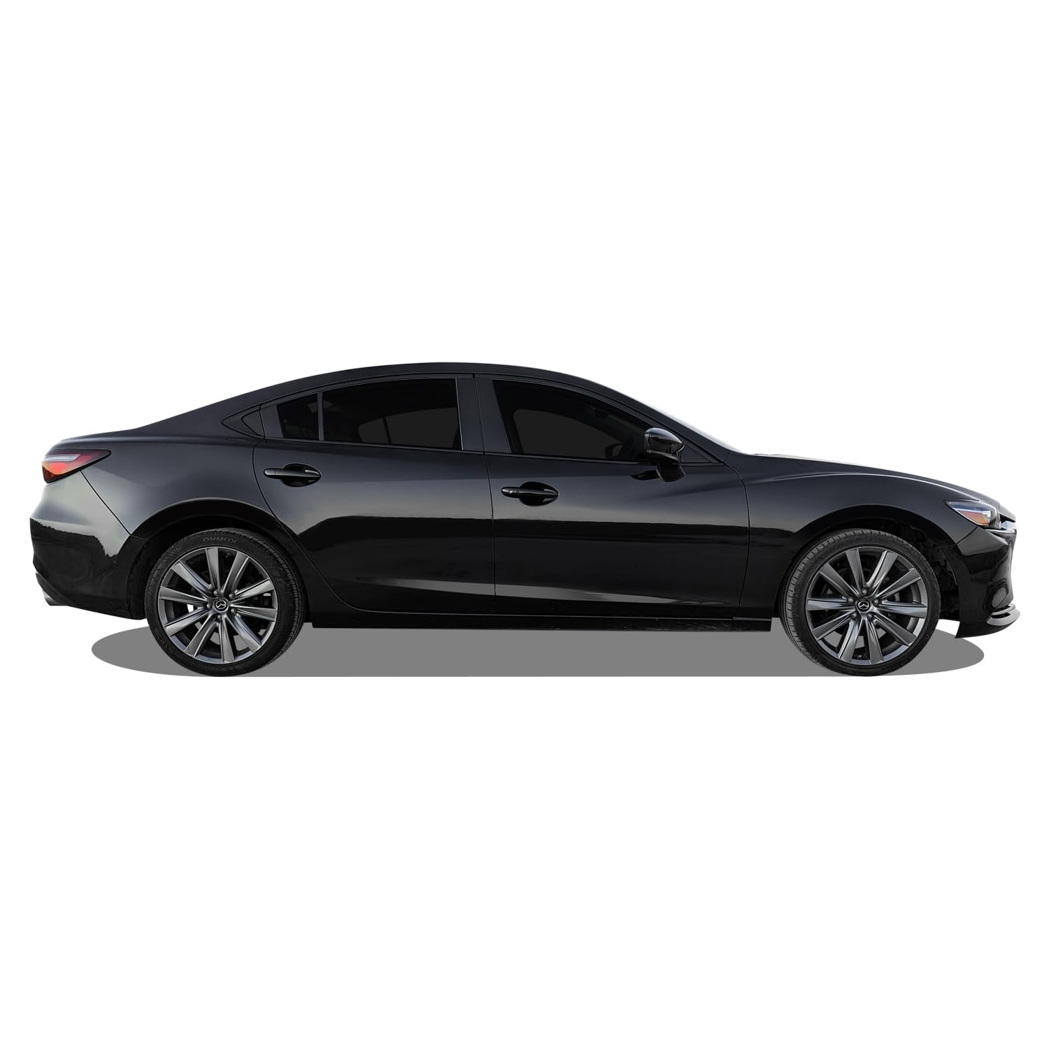 SlickMod Chrome Delete Blackout Vinyl Overlay for 2014-2021 Mazda 6 Window Trim (Gloss Black)