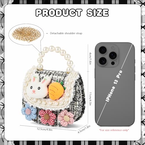 Image of PATPAT Cartoon Bunny Floral /Mermaid Sling Bag for Girls, Fashion Cute Hand Bag for Girls Shoulder Stylish Gifts Kids Age 3-8 Purse Cross Body Woman, 12.5x4.5x11cm / 14x5x11cm