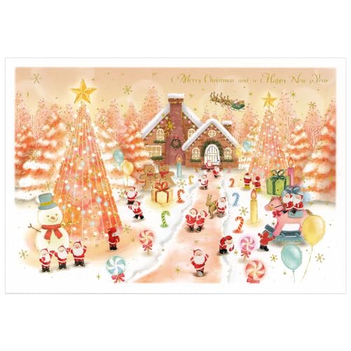 BIGBANG CD３種類　サイン入りクリスマスカード付き Amazon | クリスマスカード 洋風 ミニサンタカード S-425 ピンク