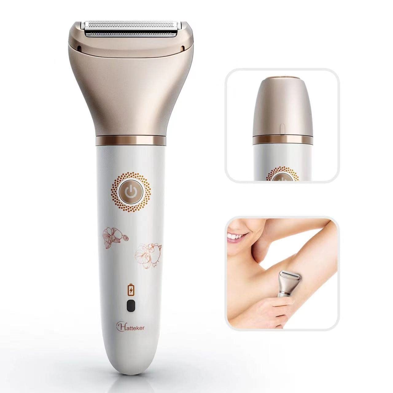 ARTSZY Lady Epilator Usuwanie włosów - Epilator Razor Trimmer, Electric Razor Thaving Tool, mokre suche golarkę elektryczną do nóg, przenośna golarka do golenia na twarz