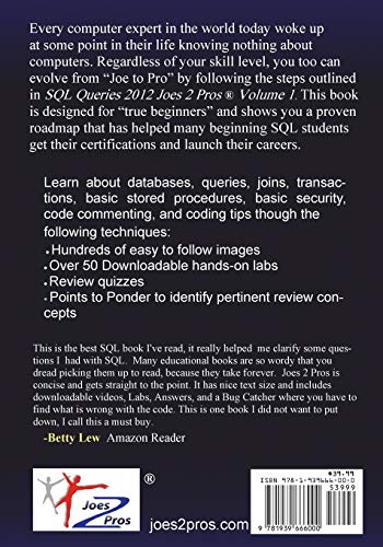 Image of Beginning SQL 2012 Joes 2 Pros: The SQL Queries 2012 Hands-On Tutorial for Beginners (SQL Exam Prep Series)