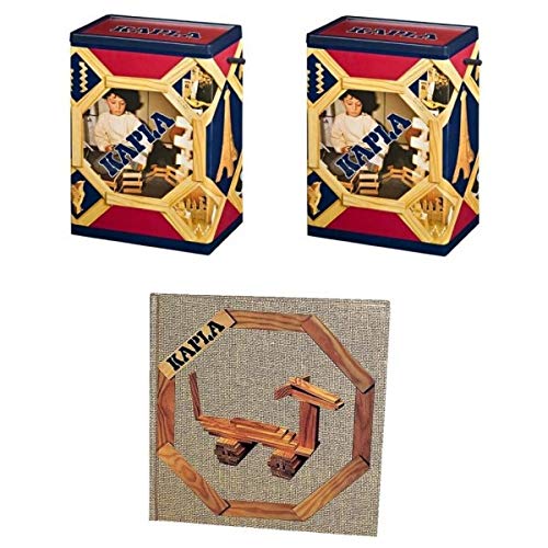 Preisvergleich Produktbild KAPLA-Holzbaukasten 2 x 200 Steine mit Buch braun