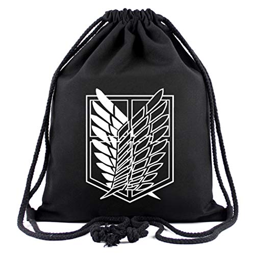 Attack on Titan Anime Mochila de Cuerda Bolsas de Gimnasia Deport...