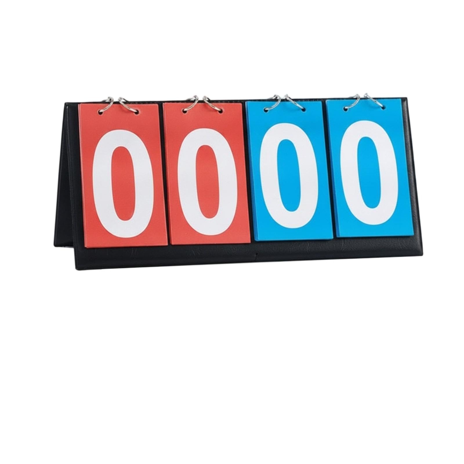 Upright Flip Scoreboard Easy to Read Scoreboard with Stand Portable Tabletop Score Flip Scoreboard for Referees, Coaches, Sports Games Red Blue 4-Digit-image-16