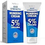 5% Lidocaine Maximum Strength Numbing Cream - For Painless Tattoos, Waxing, Piercings, and Needle Treatments