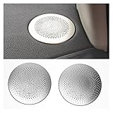 2 unids Interior de acero inoxidable Un altavoz de columna cubierta de audio sonido decorativo ajuste para Renault Megane 3 III Fluencia Samsung SM3