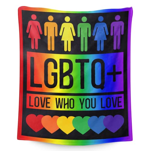Pride Blankets Gifts, 50"X40" Bed Throw Blanket For Glbtq, Soft Warm Cozy Fluffy Throw Plush Blanket, Lightweight Pride Blanket Decor Suitable For Couch Sofa Bed Living Room #TOP21