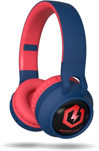 PowerLocus Headphones for Kids, Bluetooth Headphones, Kid Headphone Over-Ear with LED Lights, Foldable Headphones with Microphone,Volume Limited, Wireless and Wired Headphone for Phones,Tablets,PC,TV