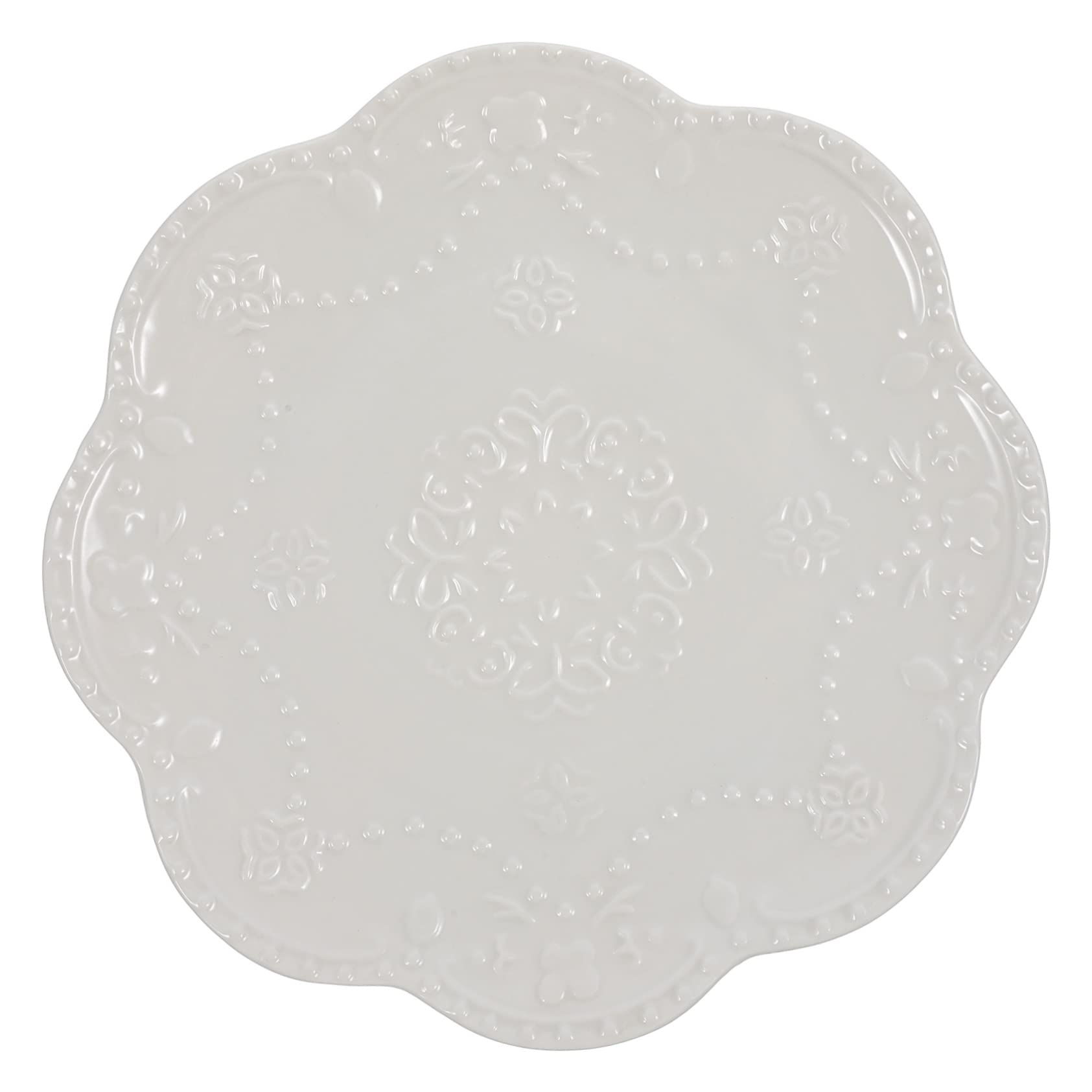 PRETYZOOM Tea Tray Serving Plate Ceramic Dinner Plates Nut Serving Platter Cute Plates Ceramic Platter Paper Tea Salad Plate Decor Small Plates White Delicate 6 Piece Set Ceramics