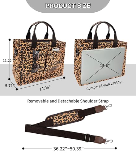 Large Canvas Tote with Pockets