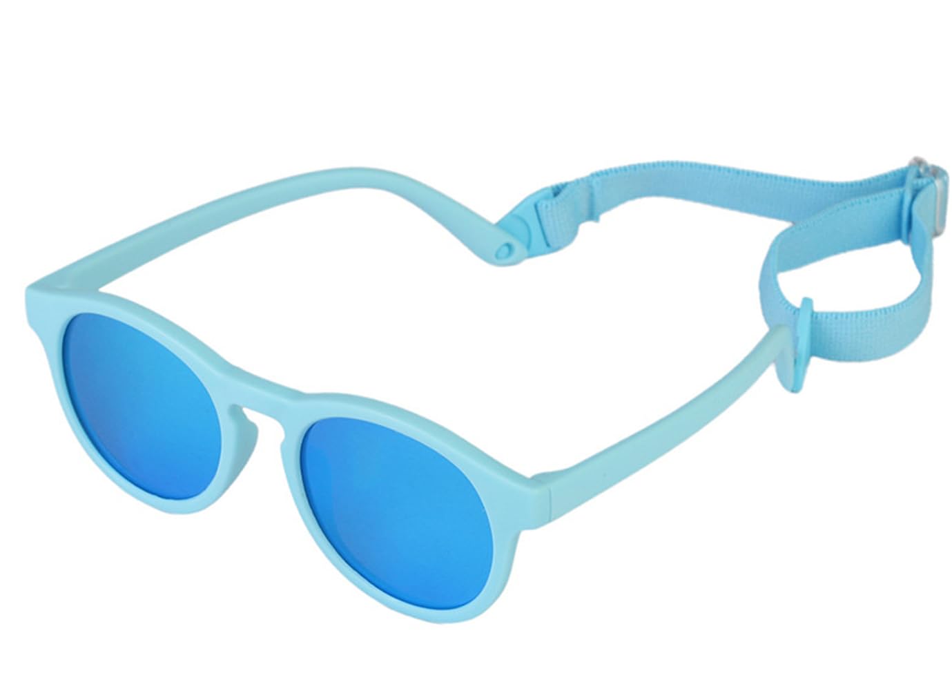 iNszkoos Flexible Polarized Baby Sunglass with Strap Adjustable, Infant Outdoor Sunshade UV 400 Protection Soft Silicone Frame Baby Sunglasses for 0-36 Months Toddler Newborn Boys Girls — view 13